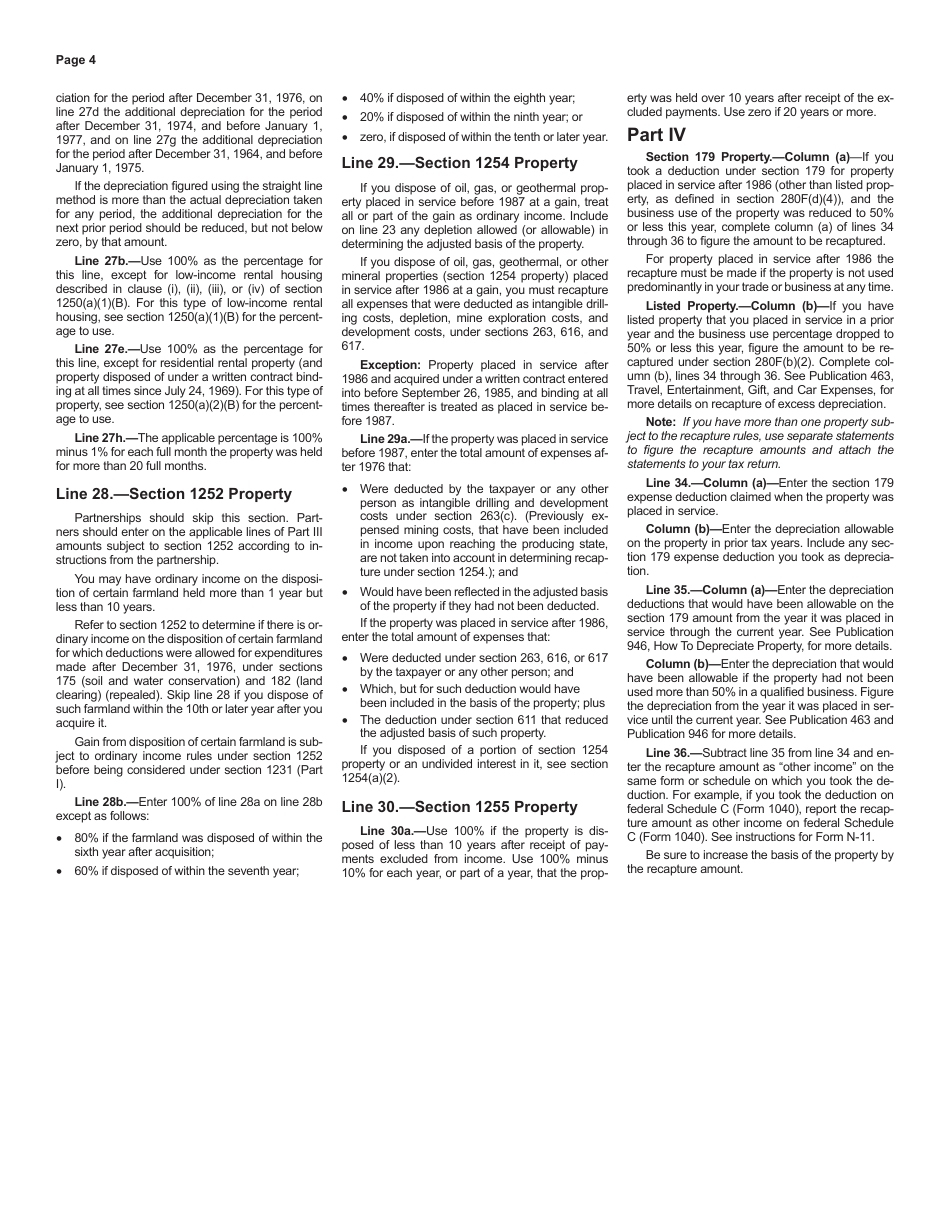 Instructions for Schedule D-1 Sales of Business Property - Hawaii, Page 4