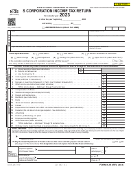 Document preview: Form N-35 S Corporation Income Tax Return - Hawaii, 2023