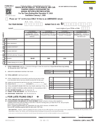 Document preview: Form RV-3 Rental Motor Vehicle, Tour Vehicle, and Carsharing Vehicle Surcharge Tax Annual Return & Reconciliation - Hawaii