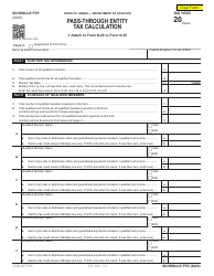 Schedule PTE Pass-Through Entity Tax Calculation - Hawaii