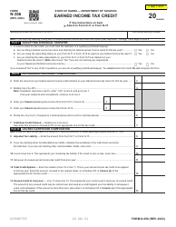 Document preview: Form N-356 Earned Income Tax Credit - Hawaii