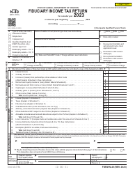 Document preview: Form N-40 Fiduciary Income Tax Return - Hawaii, 2023