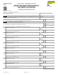 Document preview: Schedule PTE-U Upper-Tier Pass-Through Entity Tax Credit Allocation - Hawaii, 2023