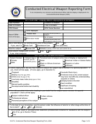 Document preview: Conducted Electrical Weapon Reporting Form - Vermont