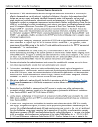Form SOC154C Admission Agreement Child Placed by Agency Into Strtp - Agency - Short-Term Residential Therapeutic Program (Strtp) - California, Page 3