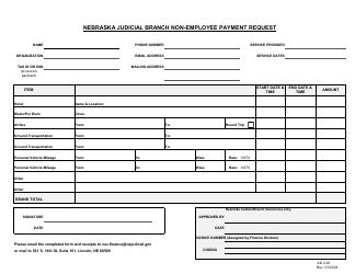 Document preview: Form AD2:20 Non-employee Payment Request - Nebraska