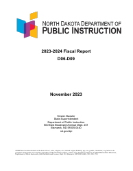 Form D06-D09 Fiscal Report - North Dakota