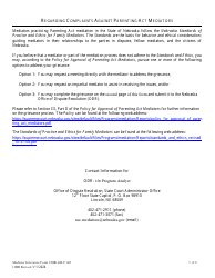 Document preview: Form ODR-GR-F-061 Parenting Act Mediator Grievance Form - Nebraska