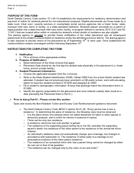 Form SFN18119 School District Notification of Student Placement - North Dakota, Page 2