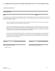 Application and Agreements for Regular Membership in the Ncua Central Liquidity Facility, Page 16