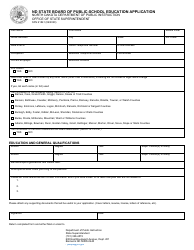 Document preview: Form SFN61841 Nd State Board of Public-School Education Application - North Dakota
