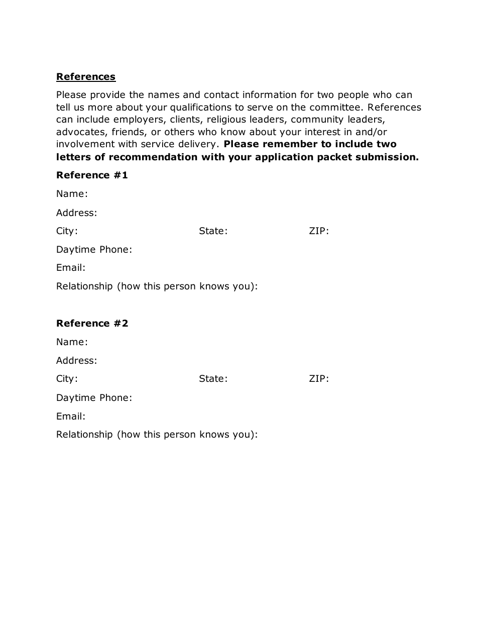 Texas Application for Advisory Committee Membership - Texas Maternal ...