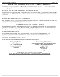 Form SSA-1199-OP3 Direct Deposit Sign-Up Form (Australia), Page 2
