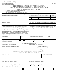 Form SSA-1199-OP30 Direct Deposit Sign-Up Form (Samoa)