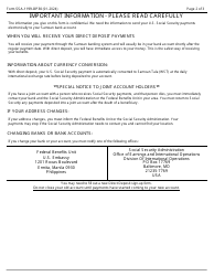 Form SSA-1199-OP30 Direct Deposit Sign-Up Form (Samoa), Page 2