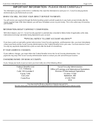 Form SSA-1199-OP92 Direct Deposit Sign-Up Form (Belize), Page 2