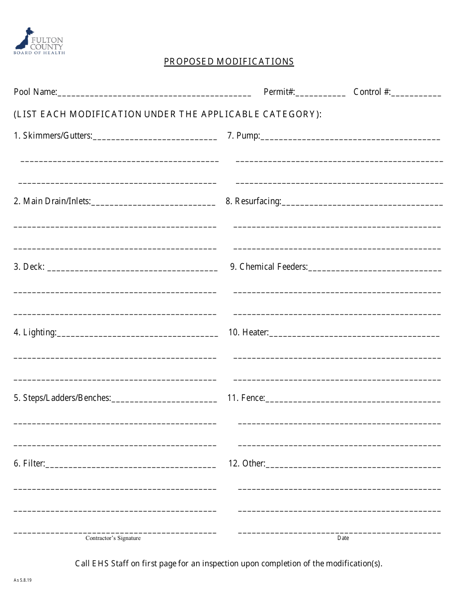 Application for Permit to Modify a Pool - Fulton County, Georgia (United States), Page 2