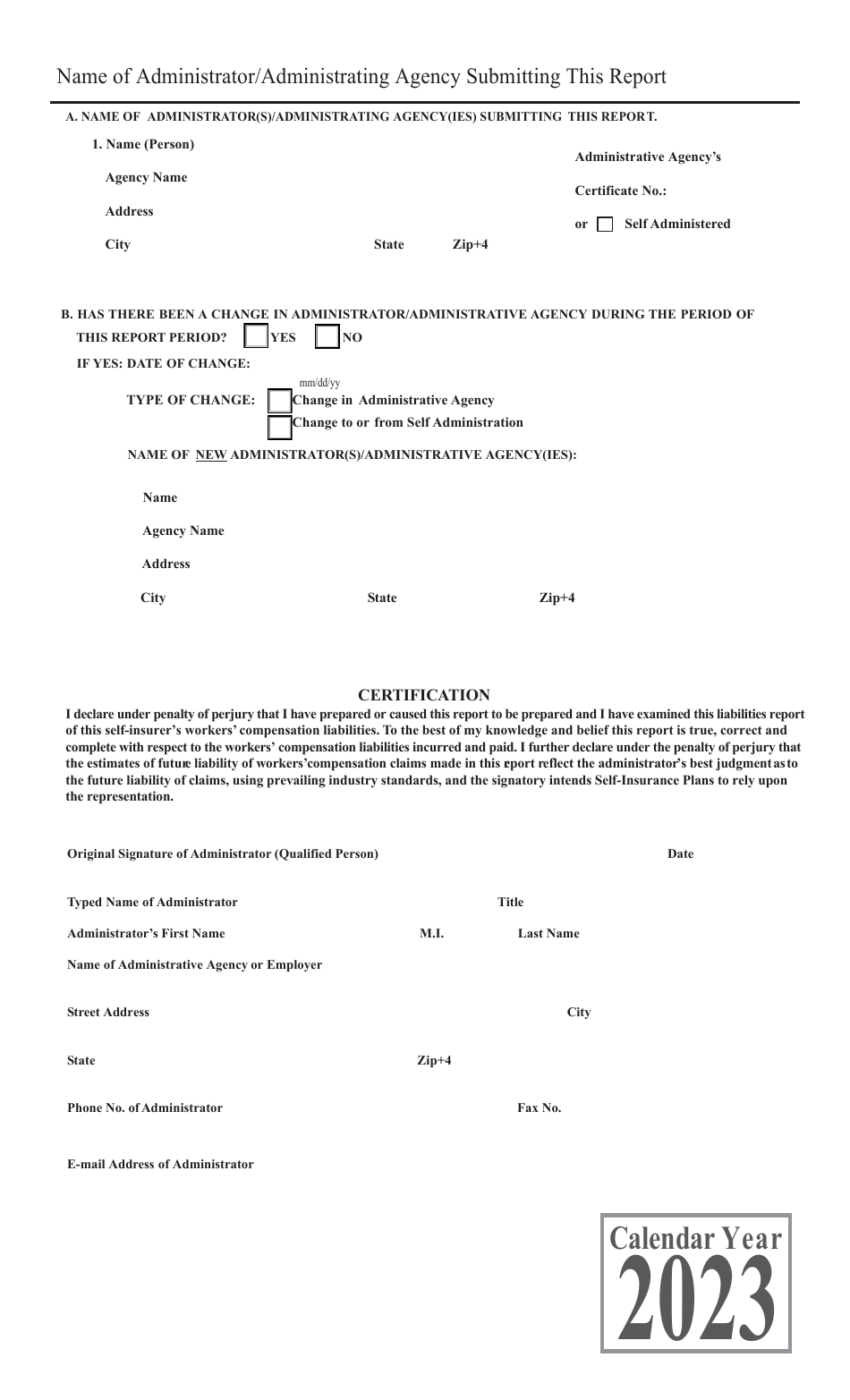 Form AR-1 Private Self-insurers Annual Report - California, Page 3
