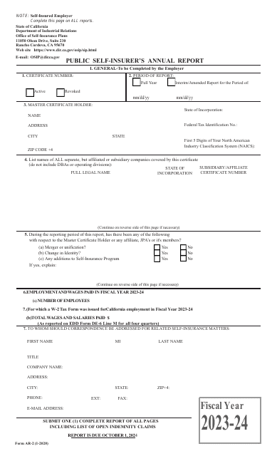 Form AR-2 2024 Printable Pdf
