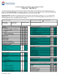 Document preview: Form DCF-P-5695 Child and Adolescent Needs and Strengths (Cans) Foster Care - Ages Birth to 5 - Wisconsin