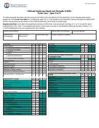 Document preview: Form DCF-P-5696 Child and Adolescent Needs and Strengths (Cans) Foster Care - Ages 5 to 21 - Wisconsin