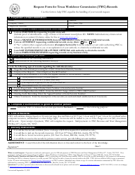 Document preview: Request Form for Texas Workforce Commission (Twc) Records - Texas