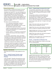 Form 49R (EFO00033) Recapture of Idaho Investment Tax Credit - Idaho, Page 2