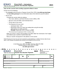 Document preview: Form ID-VP (EFO00316) Income Tax Voucher Payment - Idaho, 2023
