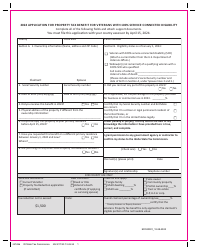 Document preview: Form EFO00301 Application for Property Tax Benefit for Veterans With 100% Service-Connected Disability - Idaho, 2024