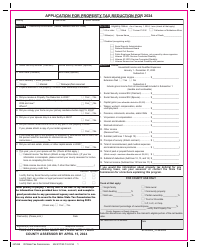 Document preview: Form EFO00002 Application for Property Tax Reduction - Idaho, 2024