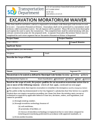 Document preview: Excavation Moratorium Waiver - City of San Diego, California