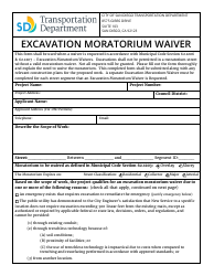 Excavation Moratorium Waiver - City of San Diego, California