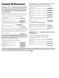 Schedule CB Circuit Breaker Credit - Massachusetts, Page 2