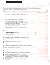 Document preview: Schedule D Long-Term Capital Gains and Losses Excluding Collectibles and Pre-1996 Installment Sales - Massachusetts, 2023