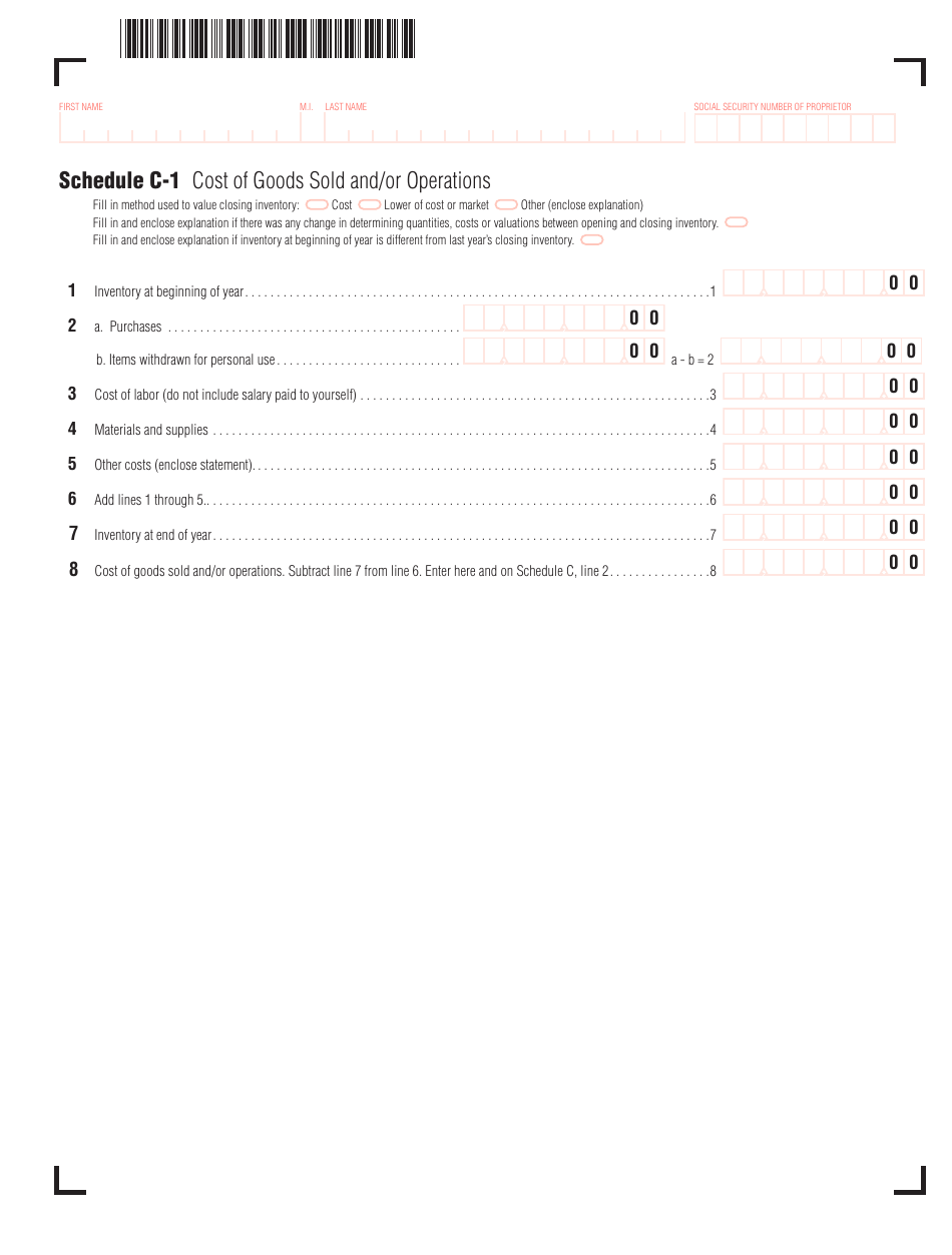 Schedule C Massachusetts Profit or Loss From Business - Massachusetts, Page 3