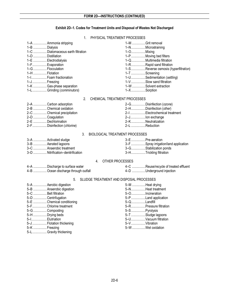 NPDES Form 2D (EPA Form 3510-2D) Application for Npdes Permit to Discharge Wastewater - New Manufacturing, Commercial, Mining, and Silvicultural Operations That Have Not yet Commenced Discharge of Process Wastewater, Page 8