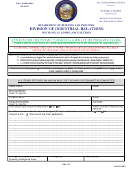 Application for Permit to Install a Boiler or Pressure Vessel - Nevada