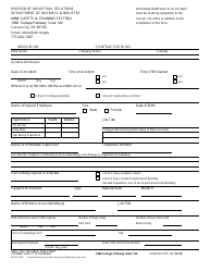 Document preview: Form MS-08 Accident/Injury Report Form - Nevada