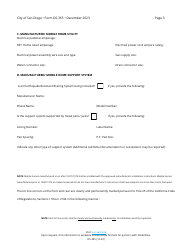Form DS-365 Plot Plan Requirements for Manufactured/Mobile Home Installations - City of San Diego, California, Page 3