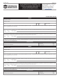 Form R-1048 Annual Application for Exemption From Collection of Louisiana Sales Taxes at Certain Fundraising Activities - Louisiana, Page 2