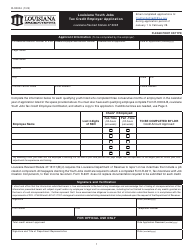 Form R-90004 Louisiana Youth Jobs Tax Credit Employer Application - Louisiana