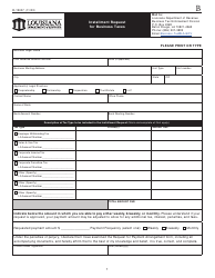 Document preview: Form R-19027 Installment Request for Business Taxes - Louisiana