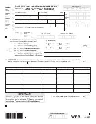 Document preview: Form IT-540B Louisiana Nonresident and Part-Year Resident - Louisiana, 2023