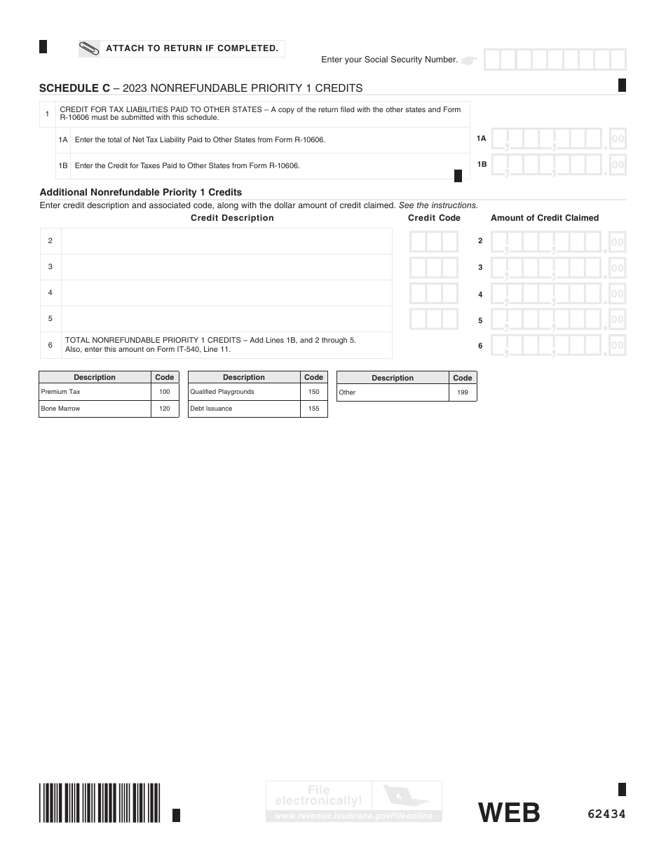 Form IT-540 Louisiana Resident Income Tax Return - Louisiana, Page 6