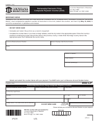 Document preview: Form R-6922V Partnership Electronic Filing Composite Payment Voucher - Louisiana, 2023