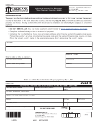 Document preview: Form R-540V Individual Income Tax Electronic Filing Payment Voucher - Louisiana, 2023