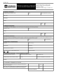 Document preview: Form R-10605 Application for Deduction for Employment of Certain Qualified Disabled Individuals - Louisiana