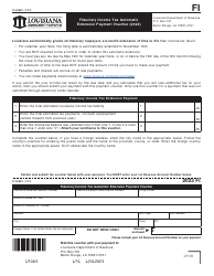 Document preview: Form R-6466V Fiduciary Income Tax Automatic Extension Payment Voucher - Louisiana, 2023
