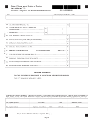 Form T-71 Insurance Companies Tax Return of Gross Premiums - Rhode Island, Page 2