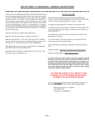 Instructions for Form T-71 Insurance Companies Tax Return of Gross Premiums - Rhode Island, Page 2